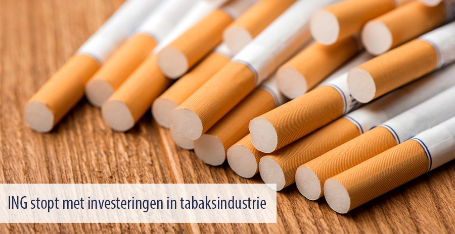 ING stopt met investeringen in tabaksindustrie