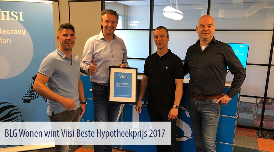 BLG Wonen wint Viisi Beste Hypotheekprijs 2017