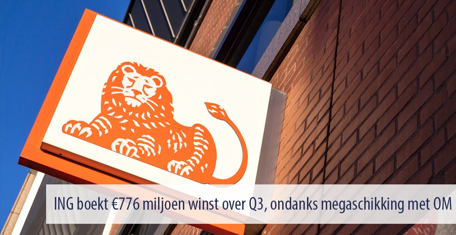 ING boekt €776 miljoen winst over Q3, ondanks megaschikking met OM