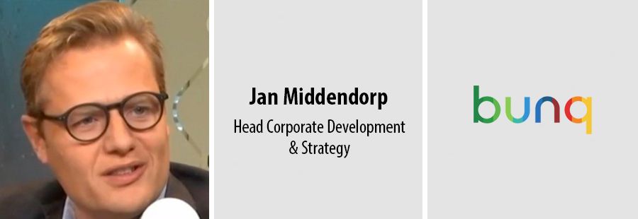 Jan Middendorp, Head Corporate Development & Strategy, Bunq