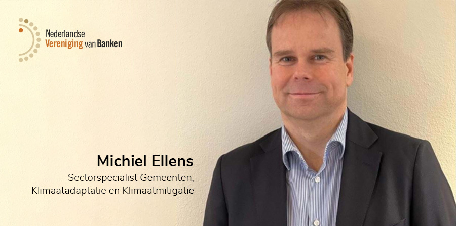 Michiel Ellens – sectorspecialist Gemeenten, Klimaatadaptatie en Klimaatmitigatie bij BNG Bank