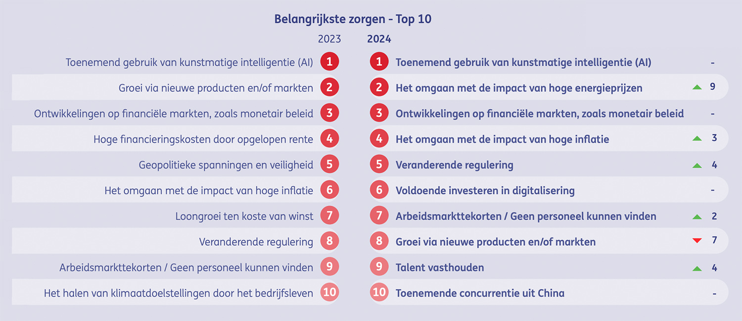 Belangrijkste zorgen - Top 10