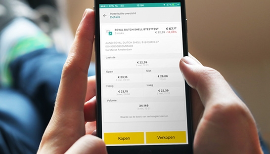 Beleggen met de ABN AMRO mobiel bankieren app