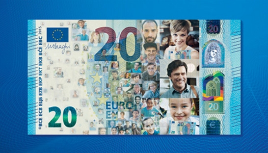 ECB maakt het nieuwe 20 eurobiljet bekend